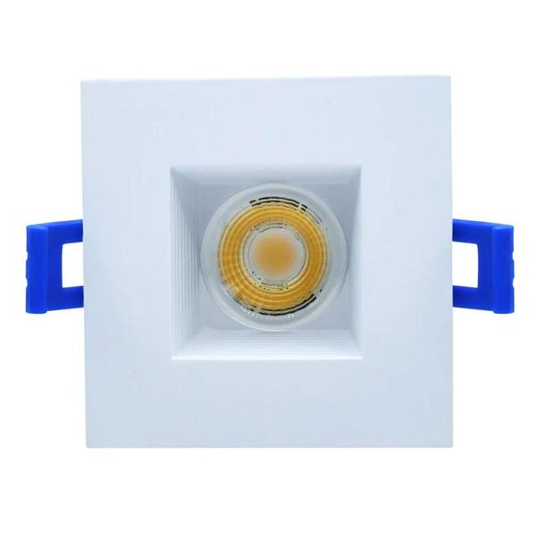 3.5" 8 watt 120 volt 3000K Natural White Square White Finish LED Mini Downlight