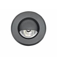 GM Lighting 1 watt 12 volt 3000K Round Scoop Black Dimmable LED Pathway Light