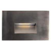 GM Lighting 2 watt 120 volt 3000K Horizontal Scoop Brushed Nickel Finish Dimmable LED Step Light