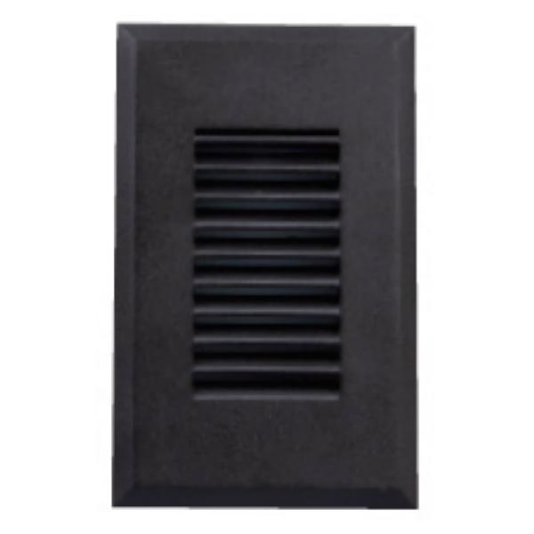 2 watt 120 volt 3000K Vertical Louvered Black Finish Dimmable LED Step Light
