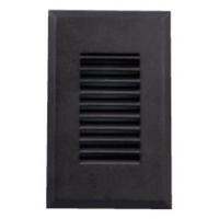 GM Lighting 2 watt 120 volt 3000K Vertical Louvered Black Finish Dimmable LED Step Light