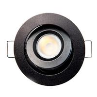 GM Lighting 2" 3 watt 120 volt 3000K Natural White Black Finish Adjustable Gimbal LED Mini Downlight