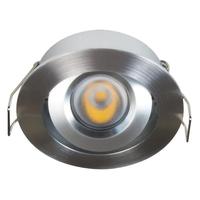 GM Lighting 2" 3 watt 120 volt 3000K Natural White Brushed Nickel Finish Adjustable Gimbal LED Mini Downlight