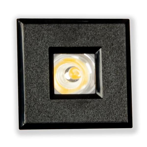 1 watt 12 volt 3000K Square Black Dimmable LED Pathway Light