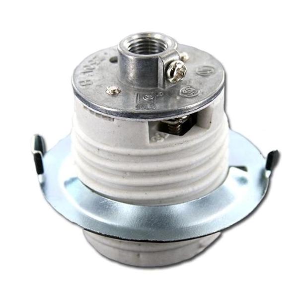 Threaded 1/8 IPS White Porcelain Medium Base Socket 