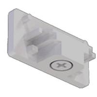Green Creative End Cap Silver Green Creative Track End Cap