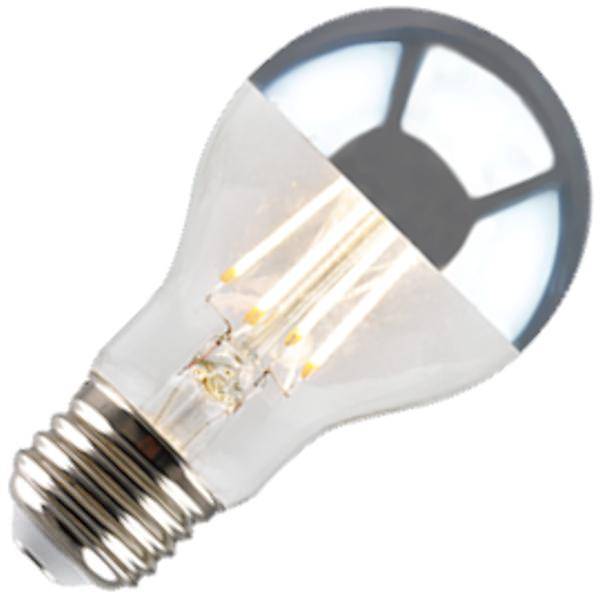 7.5 watt 120 volt A19 Medium Screw Base 2700K Warm White Silver Bowl Dimmable LED