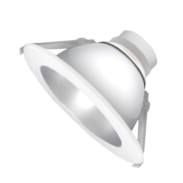 6" Clear Diffuse Trim White Flange Reflector
