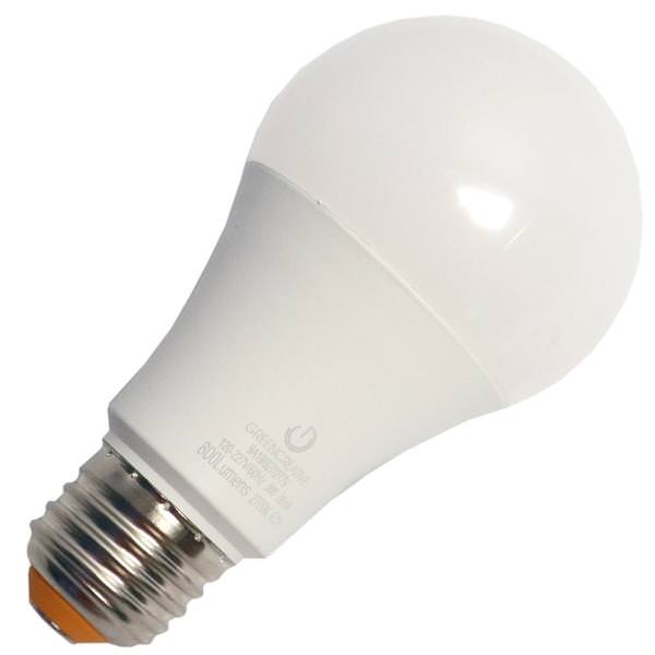 9 watt 120/277 volt A19 Medium Screw Base 2700K Warm White Non-Dimmable LED