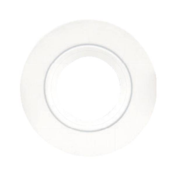 2" Round Flat Open White Trim