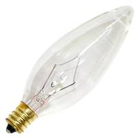 Halco 25 watt 130 volt B10 Candelabra Screw Base Clear
