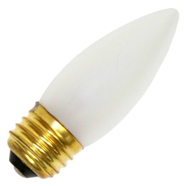 25 watt 130 volt B10 Medium Screw Base Frosted