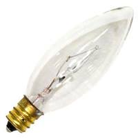 Halco 15 watt 130 volt B8 Candelabra Screw Base Clear