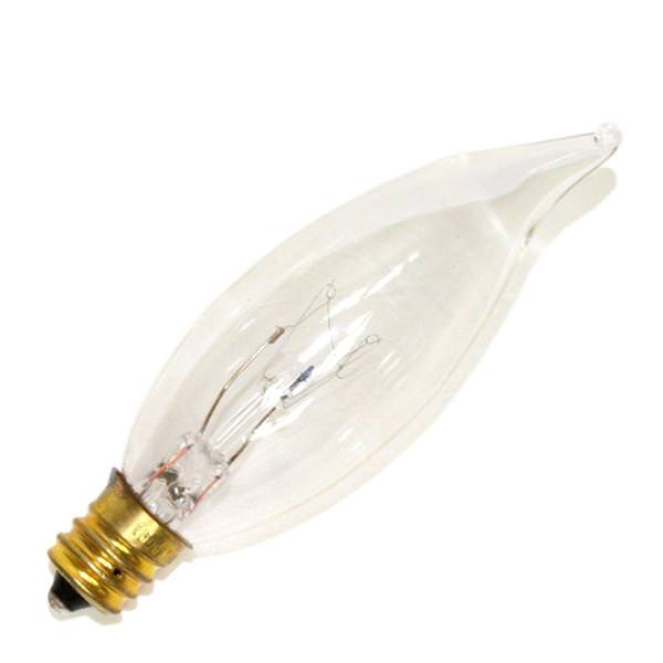 25 watt 130 volt CA8 Candelabra Screw Base Clear