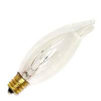 Halco 25 watt 130 volt CA8 Candelabra Screw Base Clear