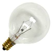 Halco 15 watt 130 volt G16.5 Candelabra Screw Base Clear
