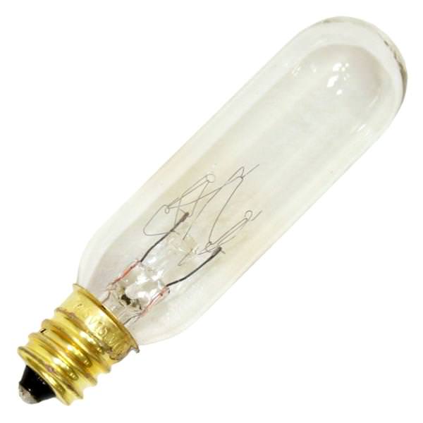 15 watt 145 volt T6 Candelabra Screw Base Clear