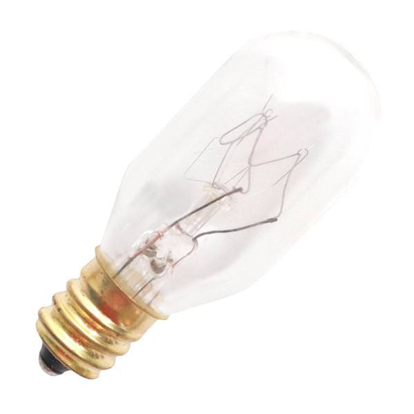 25 watt 120 volt T7 Candelabra Screw Base Clear