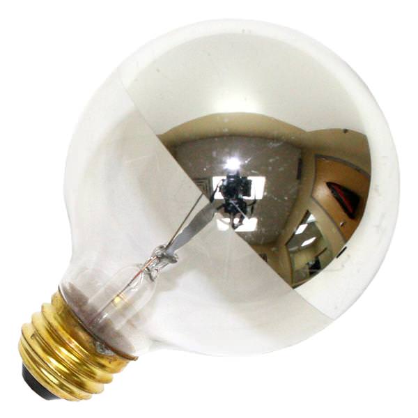 60 watt 130 volt G25 Medium Screw Base Clear / Silver