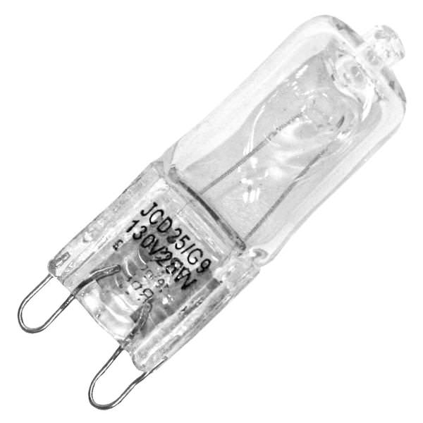 25 watt 130 volt T4 Bi-Pin Base Clear