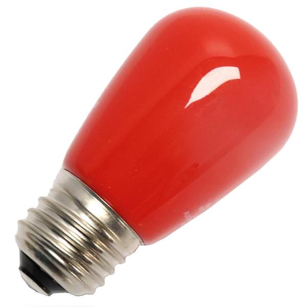 1.4 watt 120 volt S14 Medium Screw Base Red Dimmable LED