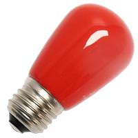 Halco 1.4 watt 120 volt S14 Medium Screw Base Red Dimmable LED