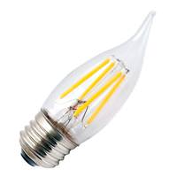 Halco 4 watt 120 volt CA10 Medium Screw Base 2700K Warm White Dimmable Filament LED