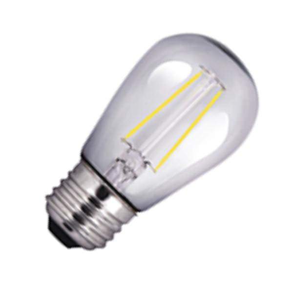 2 watt 120 volt S14 Medium Screw Base 2700K Warm White Clear Non-Dimmable