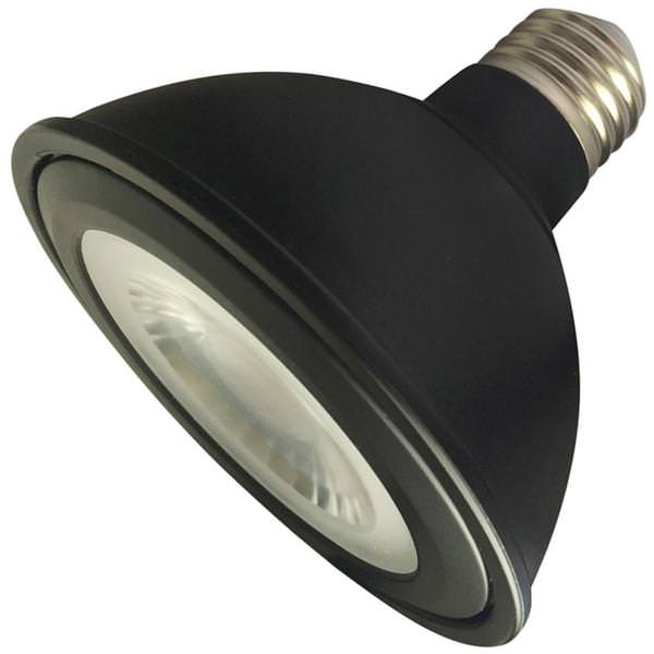 12 watt 120 volt PAR30 Medium Screw Base 4000K Cool White Dimmable Black Flood LED