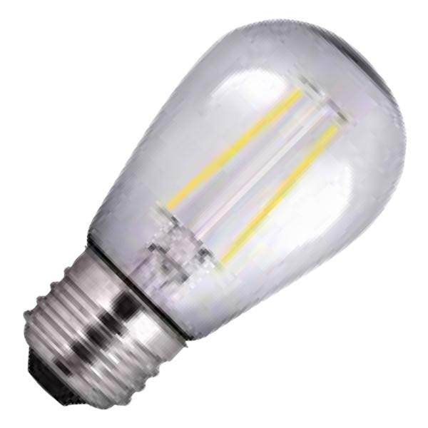 2 watt 120 volt S14 Medium Screw Base 2700K Warm White Clear Dimmable LED