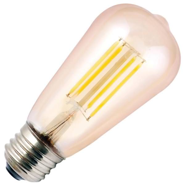 5.5 watt 120 volt ST19 Medium Screw Base 2200K Warm White Amber Dimmable
