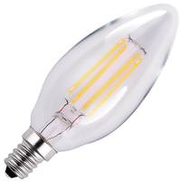 Halco 5.5 watt 120 volt B11 Candelabra Screw Base 3000K Natural White Clear Dimmable LED