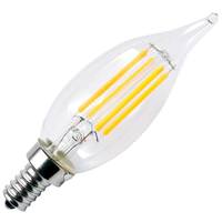 Halco 4.5 watt 120 volt CA10 Candelabra Screw Base 3000K Natural White Clear Dimmable LED