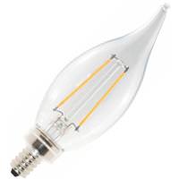 View 3.8 watt 120 volt CA10 Candelabra Screw Base 2700K Warm White Clear Dimmable LED