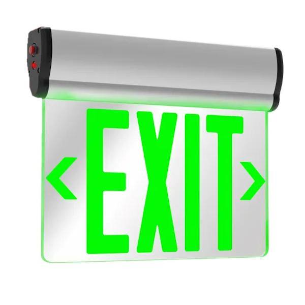 4 watt 120/277 volt Green/Red Letters Aluminum Single/Double Face Exit Light LED