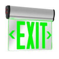 Halco 4 watt 120/277 volt Green/Red Letters Aluminum Single/Double Face Exit Light LED