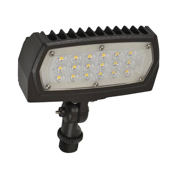 12 watt 100/277 volt 5000K Daylight Bronze Non-Dimmable Knuckle Mount LED Flood Light