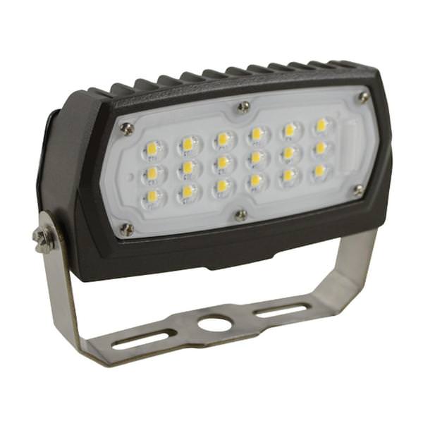 12 watt 100/277 volt 5000K Daylight Bronze Non-Dimmable Yoke Mount LED Flood Light