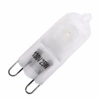 Hikari 25 watt 130 volt G9 Hollow pin Base 2500K Warm White Frosted #JCD