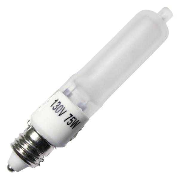 75 watt 130 volt T3 Miniature Candelabra Screw Base Frosted