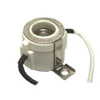 Halogen Miniature Candelabra Base Lamp Holder with 2-Hole Mount and 7" Leads