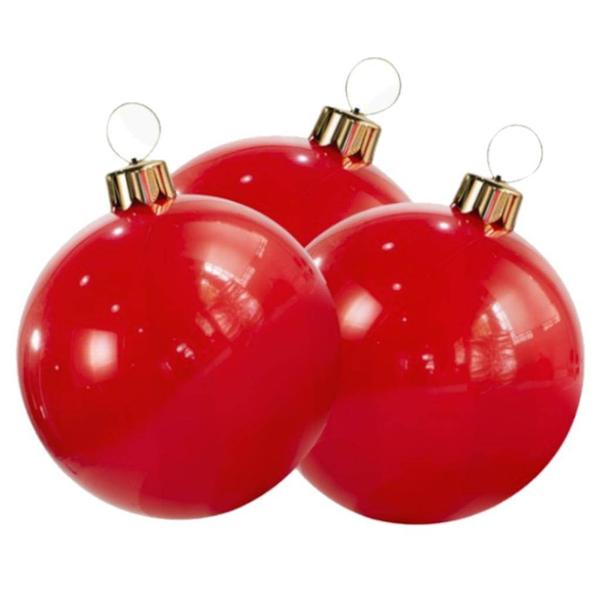 8" Classic Red Inflatable Mini Trio Ornament (3 Pack)