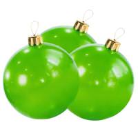 Holiball 8" Classic Green Inflatable Mini Trio Ornament (3 Pack)