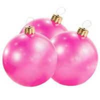 Holiball 8" Pink Inflatable Mini Trio Ornament (3 Pack)