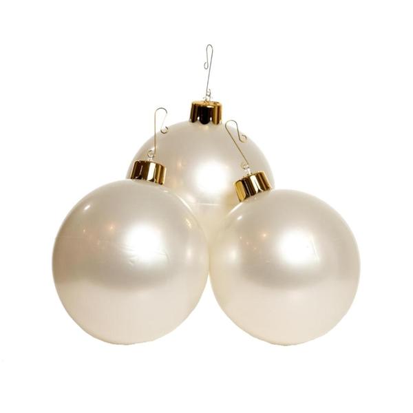 8" Pearl Inflatable Mini Trio Ornament (3 Pack)