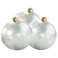 Holiball 8" Silver Inflatable Mini Trio Ornament (3 Pack)