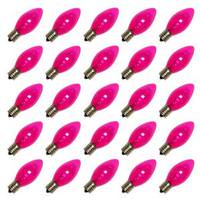 View C9 Intermediate Screw Base Transparent Pink (25 pack)