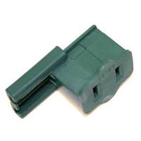 View Green Female Polarized 7 Amp / 10 Amp Zip Wire Plug (12 pack) for Christmas Set