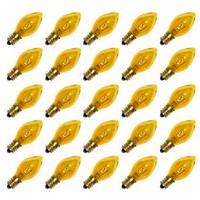 View C7 Candelabra Screw Base Transparent Yellow (25 pack)