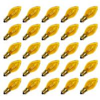 View C7 Candelabra Screw Base Transparent Yellow (25 pack)